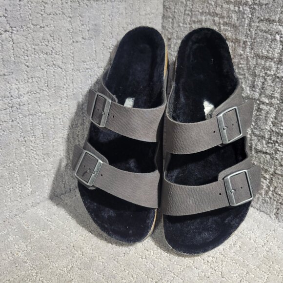 Birkenstock Shoes - Birkenstock Arizona Unisex Size EU 42 US L11 M9 Shearling Micro Fibre Sandal NEW